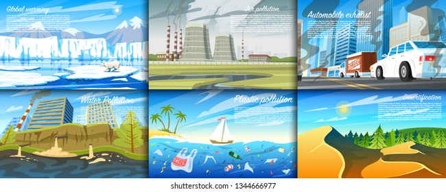 Environmental pollution. Set of radioactive industry. Ecological problems Deforestation, global warming, oil spill, Pesticides Automobile exhaust, desertification and plastic. Dirty Air Water Earth.
