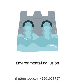 Vector de contaminación ambiental Icono plano Ilustración de diseño Símbolo sobre fondo blanco EPS 10 Archivo