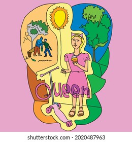 environmental poster on the theme of a child's relationship with the outside world