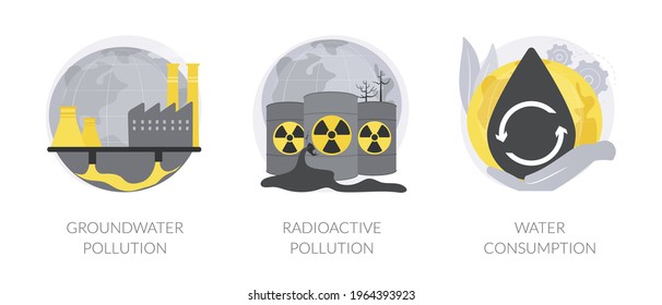 Environmental problem abstract concept vector illustrations.