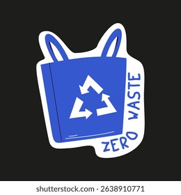 Environmental problems and environmental protection, recycling. Eco vector stickers for patches, poster, banner. Caring for nature. Zero waste, no plastic
