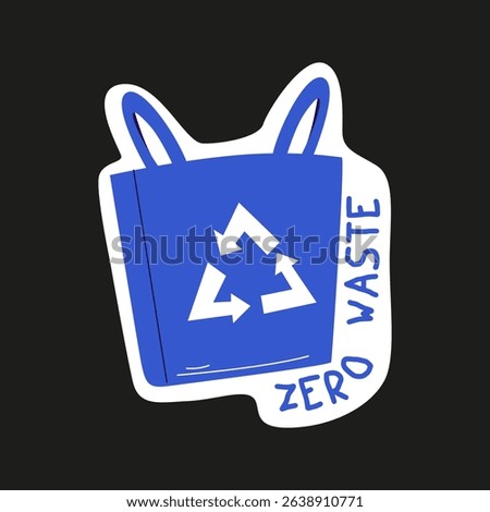 Environmental problems and environmental protection, recycling. Eco vector stickers for patches, poster, banner. Caring for nature. Zero waste, no plastic