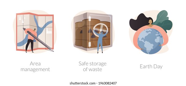 Environmental protection abstract concept vector illustrations.