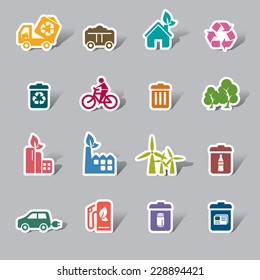 Environmental Protection Color Icon Label