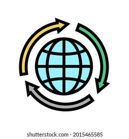 vector de icono de color de protección ambiental. signo de protección ambiental. ilustración de símbolo aislado