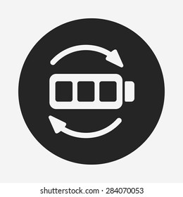 Environmental protection concept battery icon