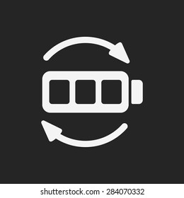 Environmental protection concept battery icon