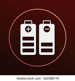 Environmental protection concept battery icon