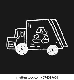Environmental protection concept; Doing recycle to protect our environment; recycled garbage; doodle