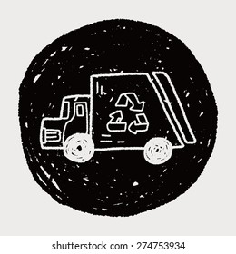 Environmental protection concept; Doing recycle to protect our environment; recycled garbage; doodle