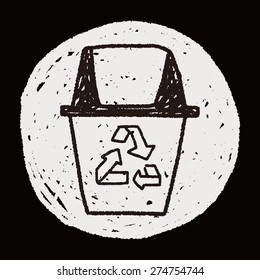 Environmental protection concept; Doing recycle to protect our environment; recycled garbage; doodle