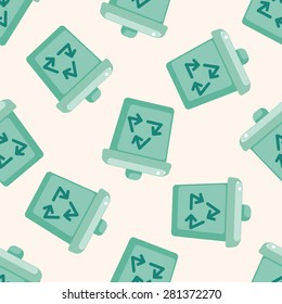 Environmental protection concept, Doing recycle t, cartoon seamless pattern background
