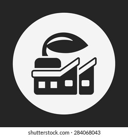 Environmental protection concept factory icon