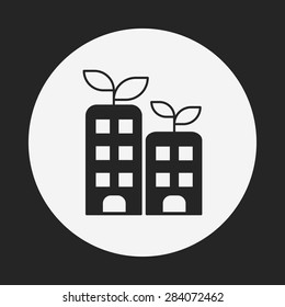 Environmental protection concept factory icon