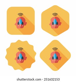 Environmental protection concept flat icon with long shadow,eps10; Protect our forests and ecological plant.
