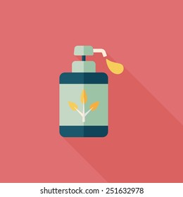 Environmental protection concept flat icon with long shadow,eps10; No chemical additives cleaners.