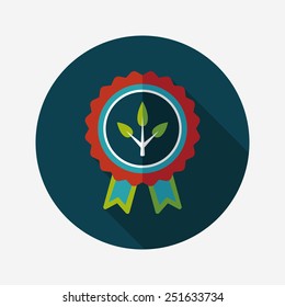 Environmental protection concept flat icon with long shadow,eps10; Environmental Award