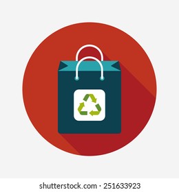 Environmental protection concept flat icon with long shadow,eps10