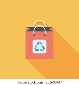 Environmental protection concept flat icon with long shadow,eps10
