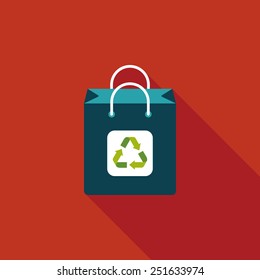 Environmental protection concept flat icon with long shadow,eps10