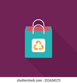 Environmental protection concept flat icon with long shadow,eps10