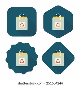 Environmental protection concept flat icon with long shadow,eps10