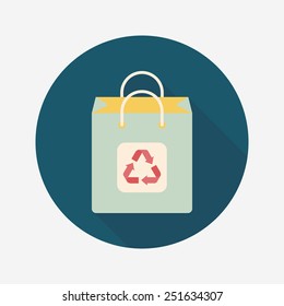Environmental protection concept flat icon with long shadow,eps10