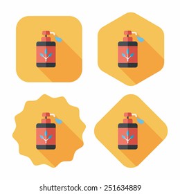 Environmental protection concept flat icon with long shadow,eps10; No chemical additives cleaners.