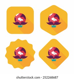 Environmental protection concept flat icon with long shadow,eps10; Protect our environment, protect our planet