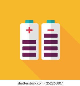 Environmental protection concept flat icon with long shadow,eps10; saving energy