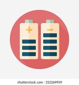 Environmental protection concept flat icon with long shadow,eps10; saving energy