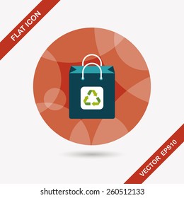 Environmental protection concept flat icon with long shadow,eps10