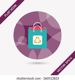 Environmental protection concept flat icon with long shadow,eps10