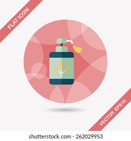 Environmental protection concept flat icon with long shadow,eps10; No chemical additives cleaners.