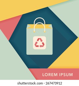 Environmental protection concept flat icon with long shadow,eps10