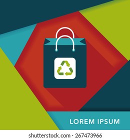 Environmental protection concept flat icon with long shadow,eps10