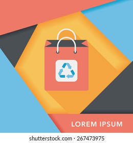 Environmental protection concept flat icon with long shadow,eps10