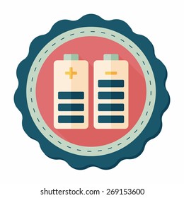 Environmental protection concept flat icon with long shadow,eps10; saving energy