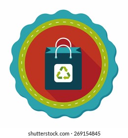 Environmental protection concept flat icon with long shadow,eps10