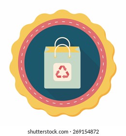 Environmental protection concept flat icon with long shadow,eps10