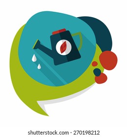 Environmental protection concept flat icon with long shadow,eps10; Protect our forests and ecological plant; watering plants