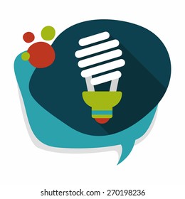 Environmental protection concept flat icon with long shadow,eps10; Saving energy, turning off lights