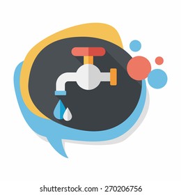 Environmental protection concept flat icon with long shadow,eps10; Conserve water, protect the environment.