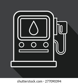 Environmental protection concept flat icon with long shadow,eps1, line icon