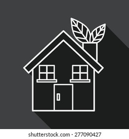 Environmental protection concept flat icon with long shadow,eps1, line icon