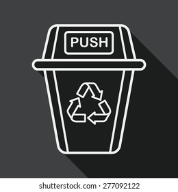 Environmental protection concept flat icon with long shadow,eps1, line icon