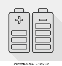 Environmental protection concept flat icon with long shadow,eps1, line icon