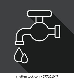 Environmental protection concept flat icon with long shadow,eps1, line icon
