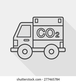 Environmental protection concept flat icon with long shadow,eps1, line icon