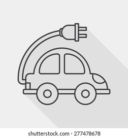 Environmental protection concept flat icon with long shadow,eps1, line icon